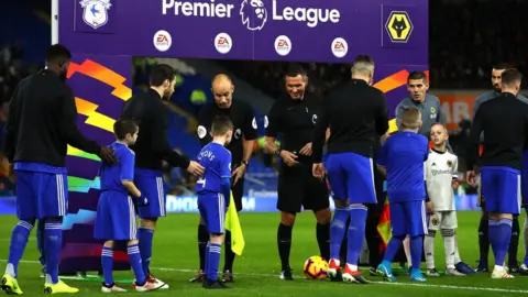 Getty Images Mascots at Cardiff City v Wolves in Premier League