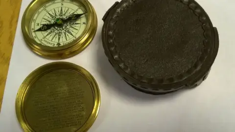 Cambs Police Engraved compass