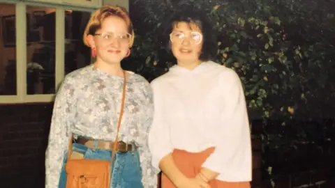 Helen Harris Helen Harris with friend before 1990 Jason Donovan concert