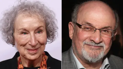 Getty Images Margaret Atwood and Salman Rushdie