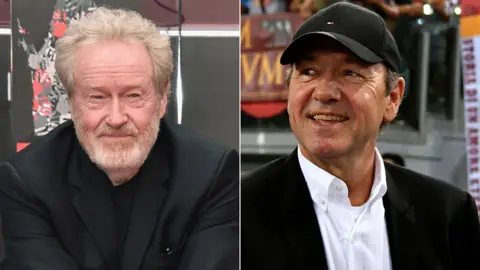 Getty Images Ridley Scott and Kevin Spacey