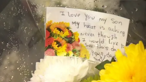 Alamy Floral tribute