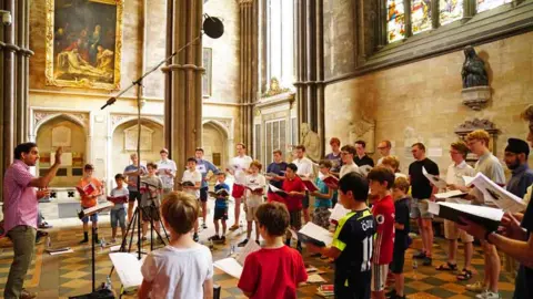 Alamy The Choir of St John's, Cambridge