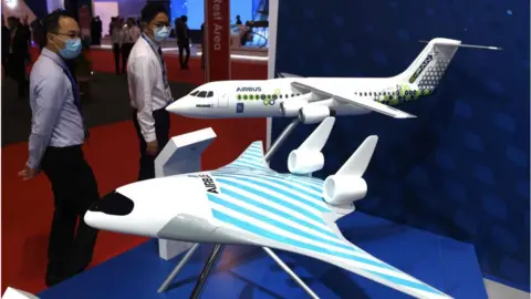 Getty Images Visitors at the Singapore Airshow.