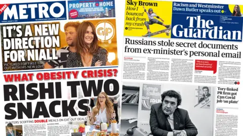 Front pages for 4 August 2020