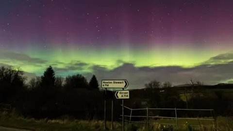 Dabby/BBC Weather Watchers Newton Stewart aurora