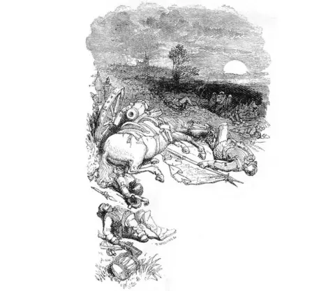 Charles Dickens Illustrated Gallery Illustration of War by Clarkson Stanfield for The Battle of Life