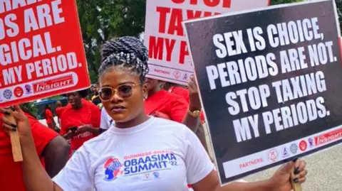 Woman protester in Ghana