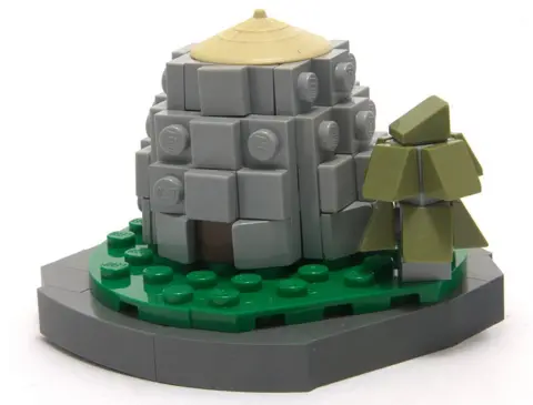 Brick to the Past Micro Lego broch