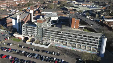 Martin Barber/BBC Aerial view of Anglia Square