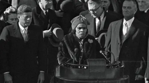 Getty Images Marian Anderson performing at the inauguration of John F Kennedy in 1961