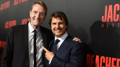 Getty Images Lee Child and Tom Cruise