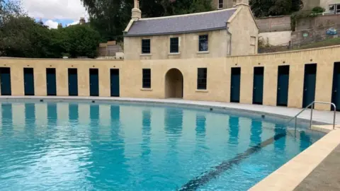 An open air swimming pool in Bath