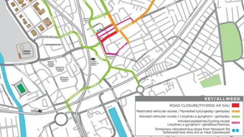 Cardiff council Council map shows affected area