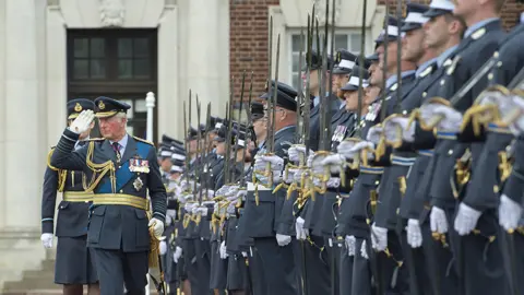Julian Simmonds/The Daily Telegraph/PA The prince reviews the cadets