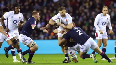 Reuters Luke Cowan-Dickie being tackled