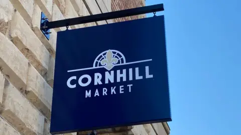 Sharon Edwards/BBC Cornhill Market sign
