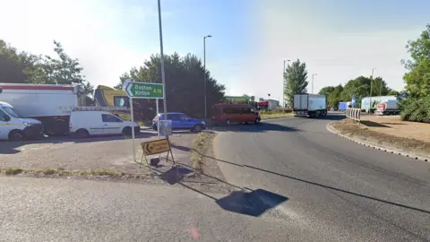 Google The A16 at Kirton roundabout