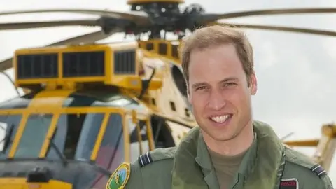 PA Prince William as an RAF search and rescue helicopter pilot