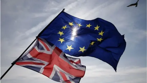 Getty Images The Union flag and the EU flag