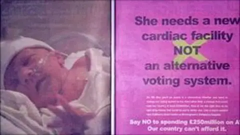 No to AV AV campaign poster showing baby in incubator