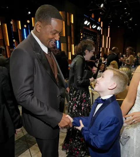 Kevin Mazur/Getty Images Will Smith and Jude Hill