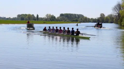 Lesley Murray Rowing on Port Meadow