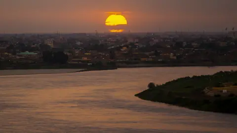 Getty Images Sun setting in Khartoum, Sudan - Sunday 10 July 2022