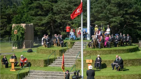 STEVE BABB Tynwald Hill with reduced numbers of people