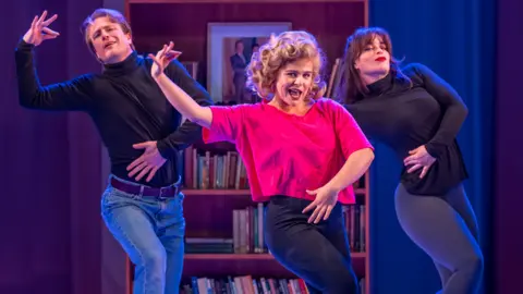 Marc Brenner Luke Johnson, Emily Lane, Natasha O'Brien in Starter For Ten at Bristol Old Vic