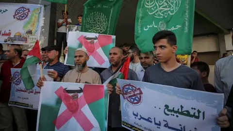 EPA Protest in the Jabaliya Refugee Camp in the northern Gaza Strip, 15 August 2020