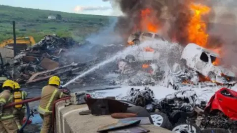 Portesham scrapyard fire