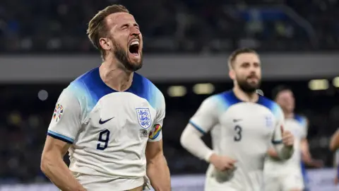 Getty Images Harry Kane celebrates a goal