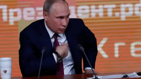 Reuters Vladimir Putin at annual news conference - 14 December