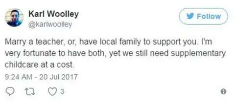 @karlwoolley Karl Woolley on Twitter: "Marry a teacher, or have local family to support you. I'm very fortunate to have both yet we still need supplementary childcare at cost"