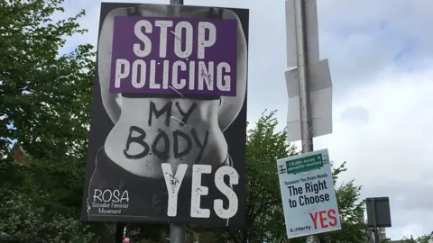 Posters for Yes campaign in Ireland