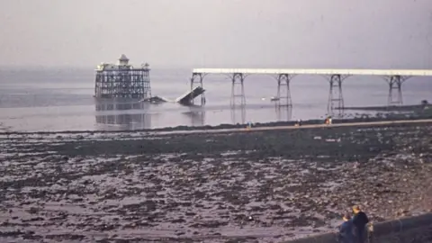 Clevedon Pier & Heritage Trust Pier collapse from afar