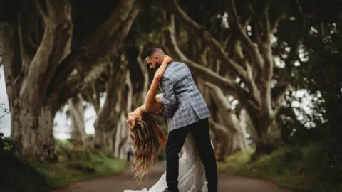 Wild and Green Photography Couple pictured at Dark Hedges