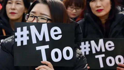 Getty Images #MeToo protesters in Seoul