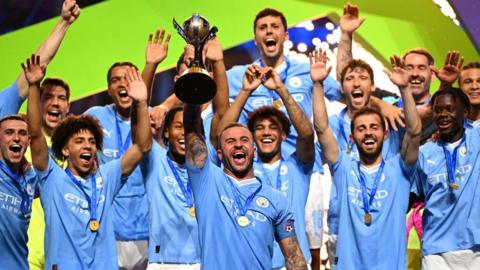 Manchester City celebrate winning the Club World Cup in 2023