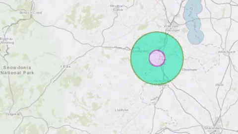 Crown Two temporary control zones are in place in Wrexham county, with Chirk at the centre