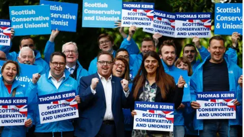 Getty Images Thomas Kerr and campaigners