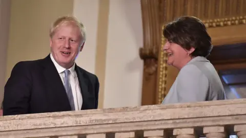 Getty Images Boris Johnson and Arlene Foster