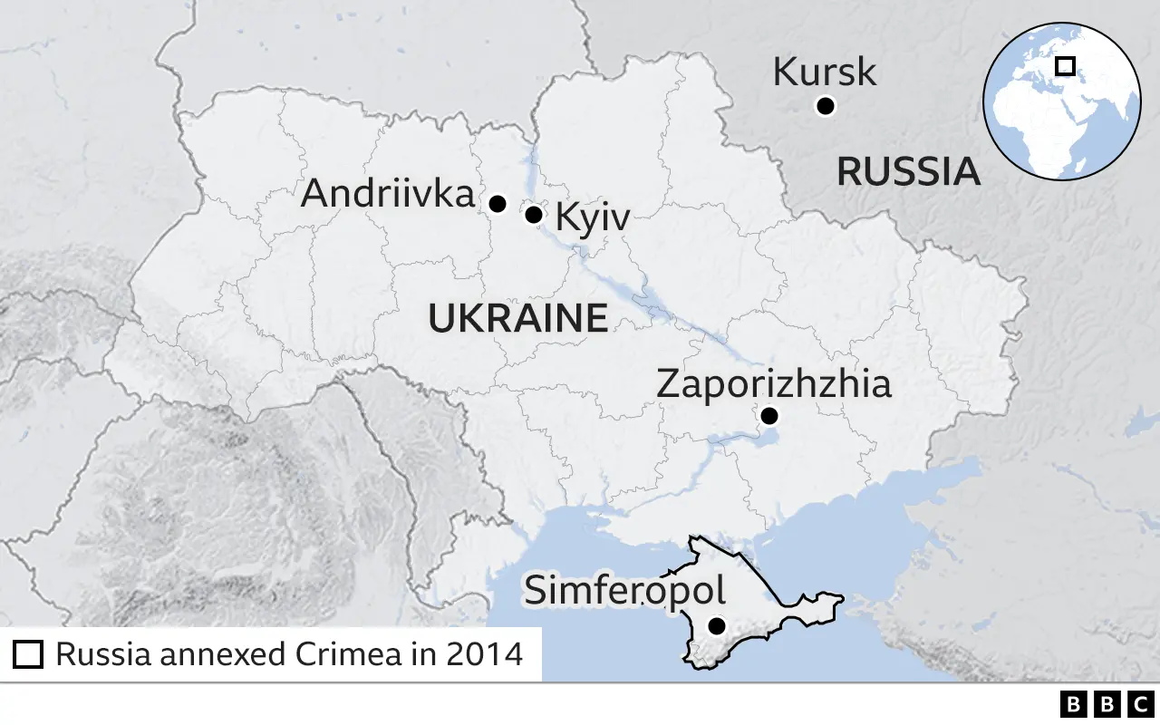 BBC Map of Ukraine