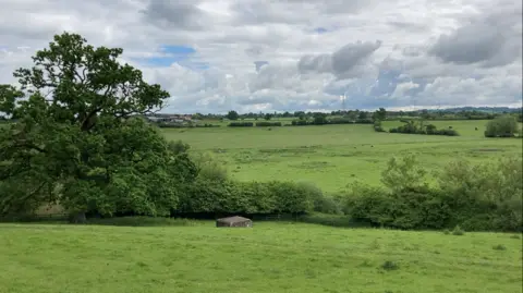 BBC Green fields near Chippenham in Wiltshire