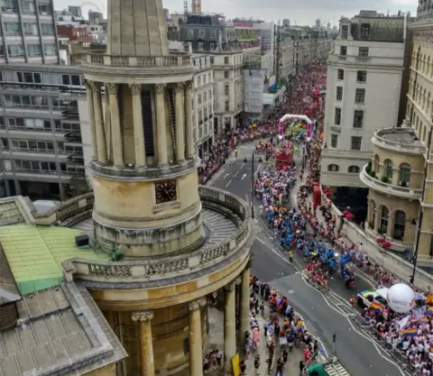 BBC Aerial view of Pride