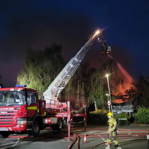 Hereford and Worcester Fire Service Scene of fire