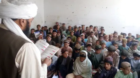 A class in the school in Musa Qala