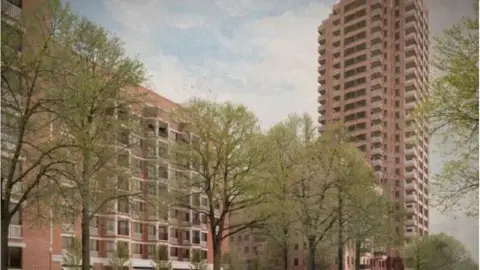 Southwark Council mock plans for new estate