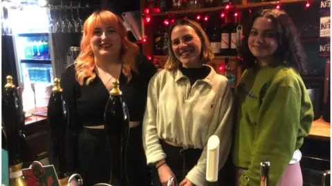 Pub workers at The Volunteer Tavern in Bristol